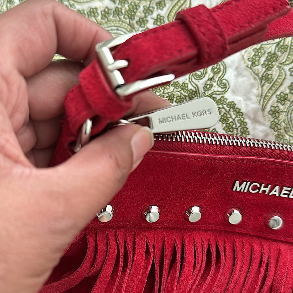 MICHAEL KORS Suede Fringe Crossbody Bag - Picture 4 of 9